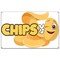 Signmission Chips 2 Banner Concession Stand Food Truck Single Sided B-96 Chips 219 - alternate 1